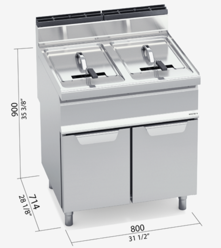 Frytop a gas con mueble bertos