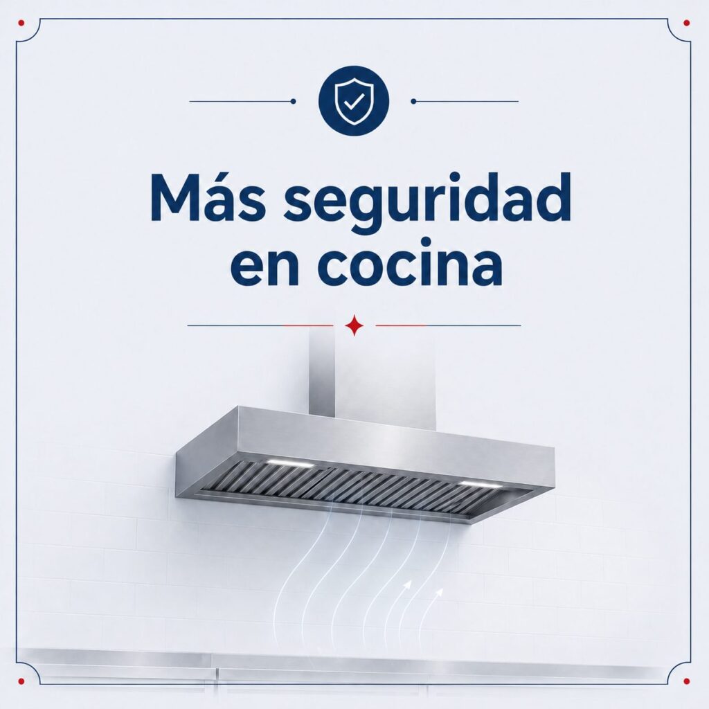 Más seguridad en cocina con el buen mantenimiento de extracción de humo