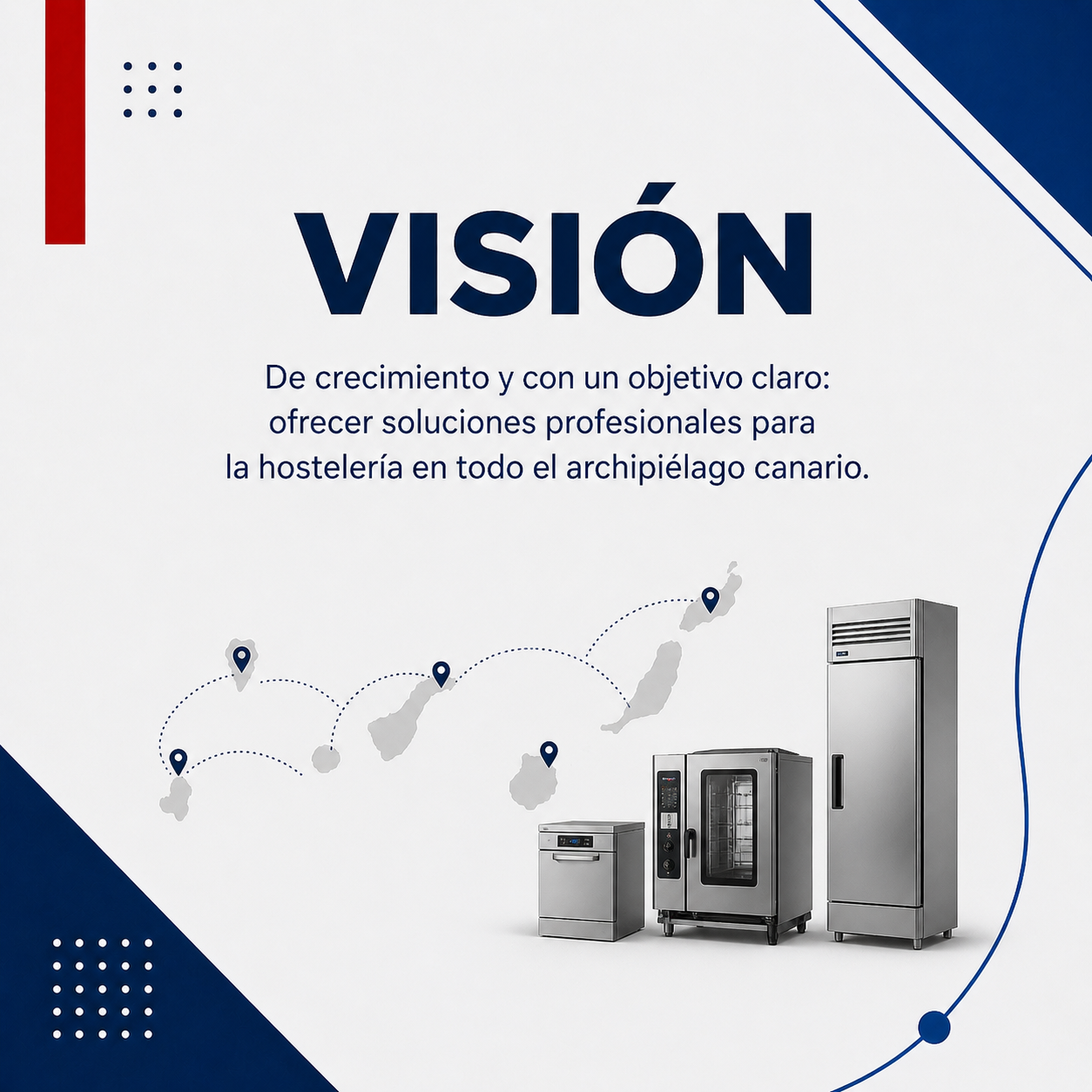Visión Rohostel: De crecimiento y con un objetivo claro, ofrecer soluciones profesionales para la hostelería en todo el archipiélago canario. 