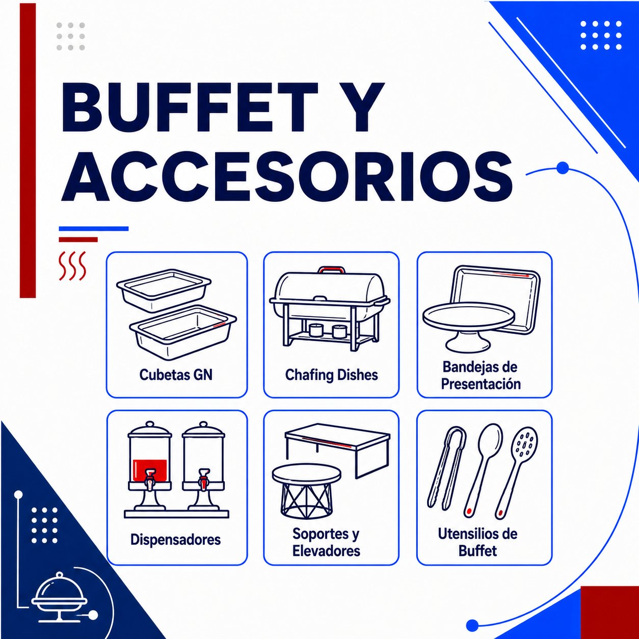 equipamiento de buffet y accesorios Pujadas