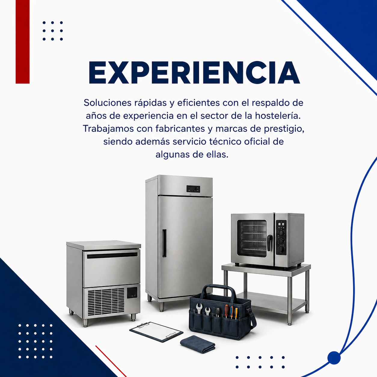 Experiencia Rohostel: Soluciones rápidas y eficientes con el respaldo de años de experiencia en el sector de la hostelería. Trabajamos con fabricantes y marcas de prestigio, siendo además servicio técnico oficial de algunas de ellas.