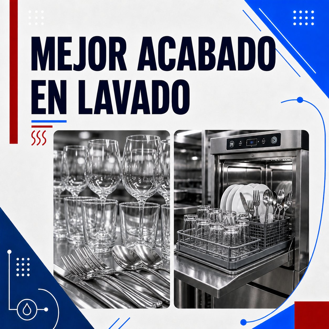 Mejor acabado en lavado: En lavavajillas y lavavasos reduces marcas, velos blancos y residuos en vasos, cubertería y vajilla. El resultado es más profesional.