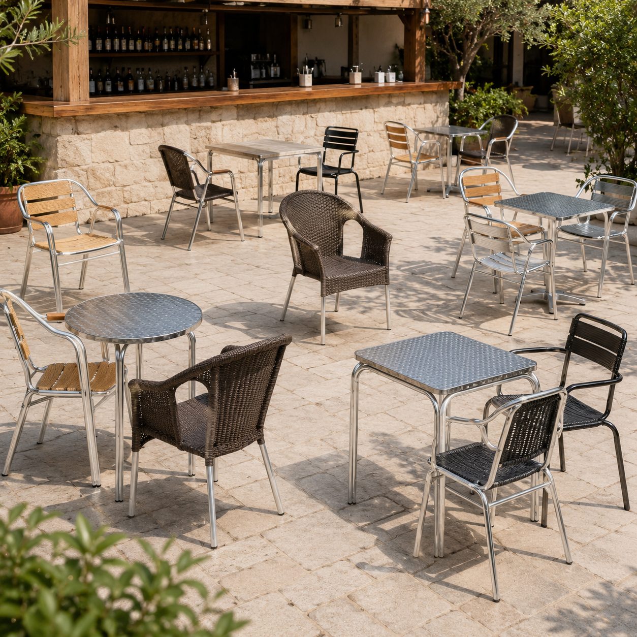 mesas y sillas terraza muebles romero