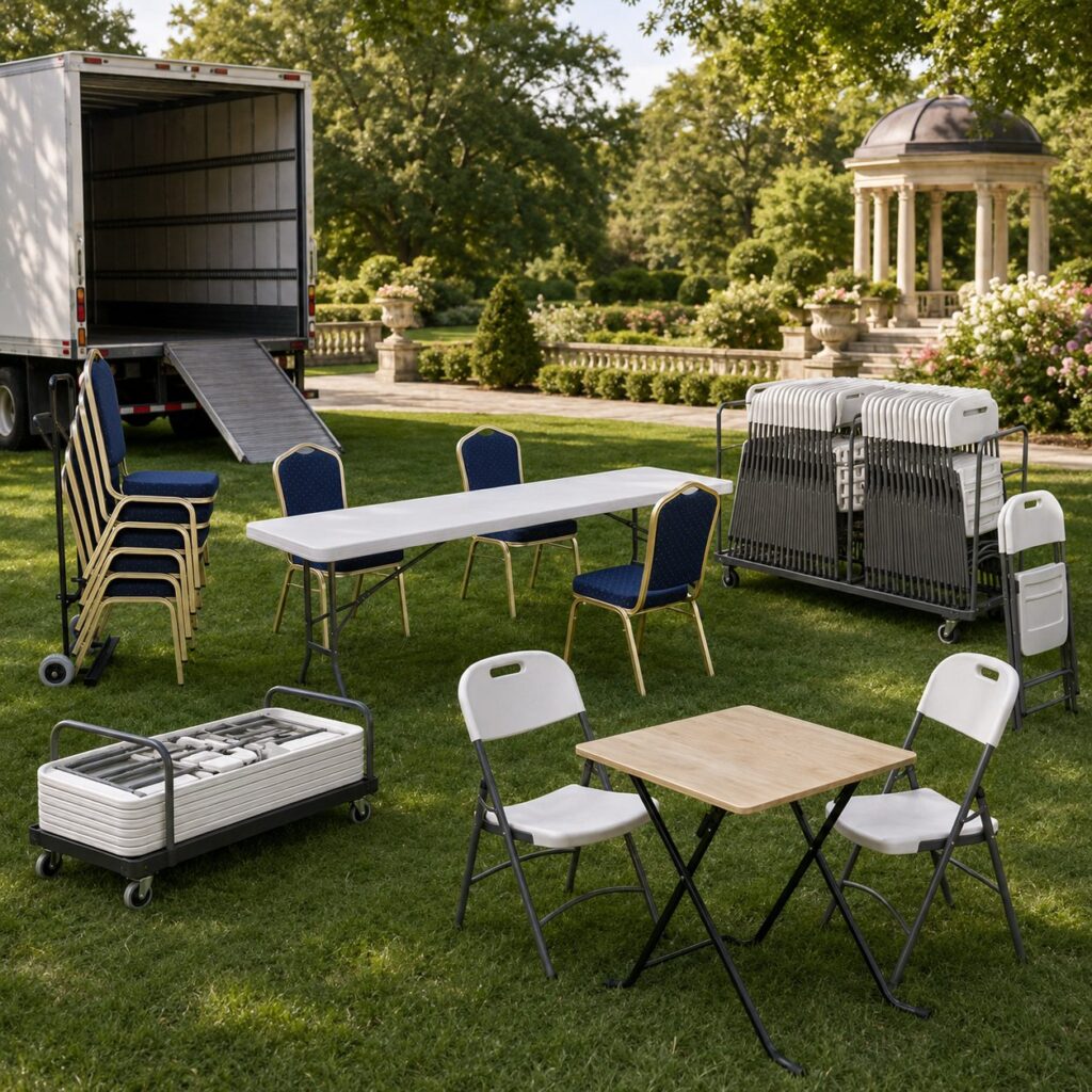 mobiliario plegable para eventos muebles romero