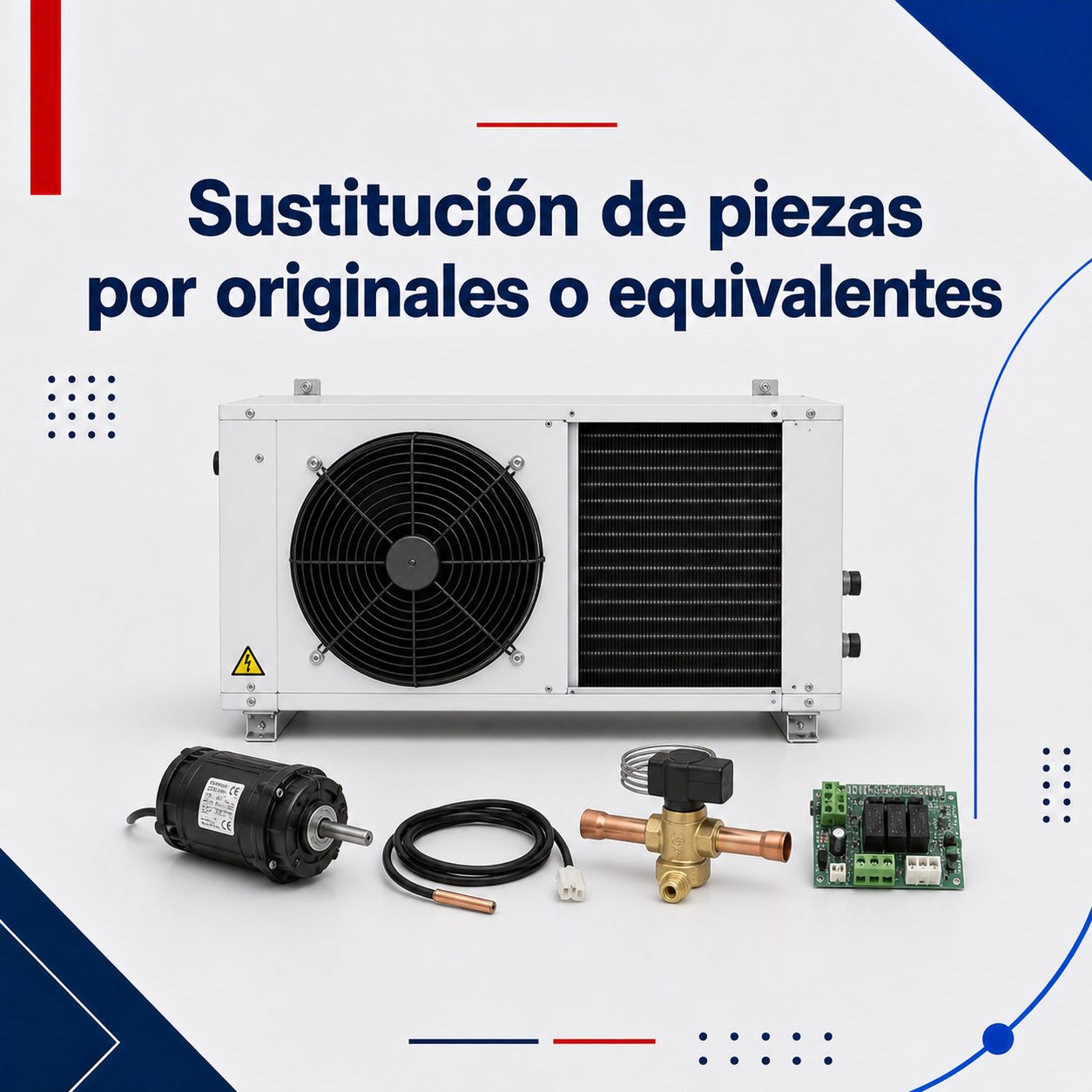 Sustitución de piezas por originales o equivalentes